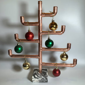 Copper Christmas Tree, Modern Holiday Decor, Jesmonite Base Tree, Minimalist Christmas Decor, Handcrafted Holiday Accent, Industrial Christmas Tree